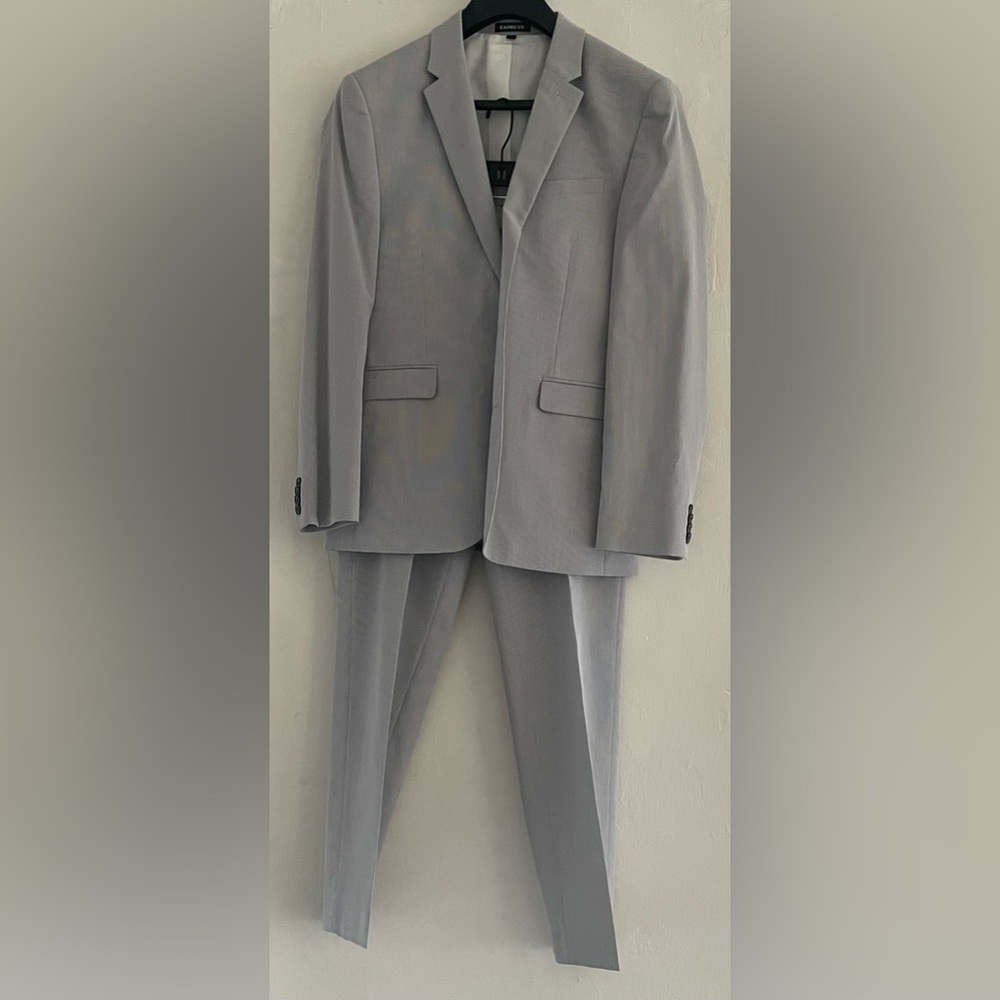Express performance stretch complete suit grey 38R jacket 31w X 30L pants